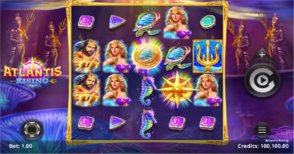 Casino introduces Atlantis Rising, a 5x4 slot with 25 paylines.