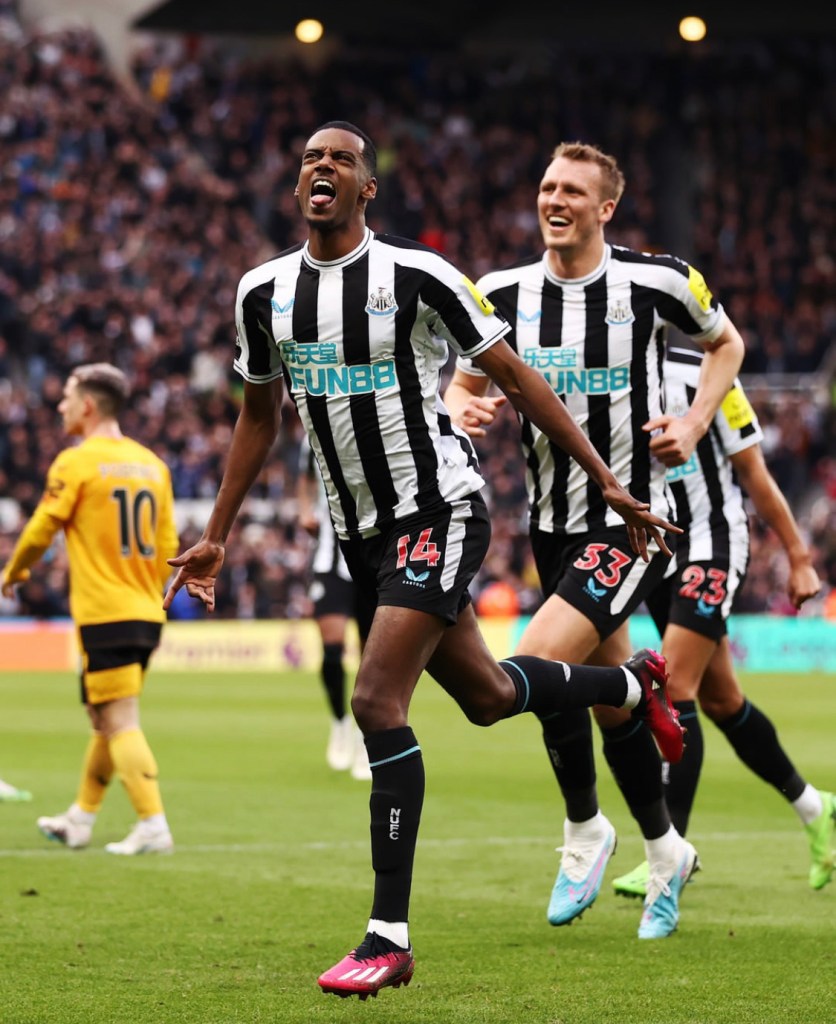 Newcastle players in action