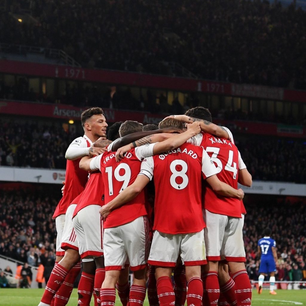 Wachezaji wa Arsenal wakiwa tayari kuwavaa Newcastle.