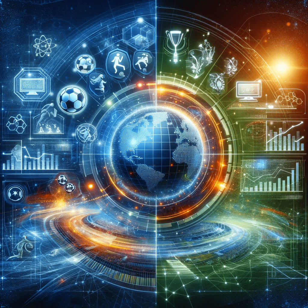 DALL·E ---------- -------- - The image represents the concept of 'Mastering the Game- Leveraging Online Resources for Smart Sports Betting in ----'- Visualize a modern- digital-th