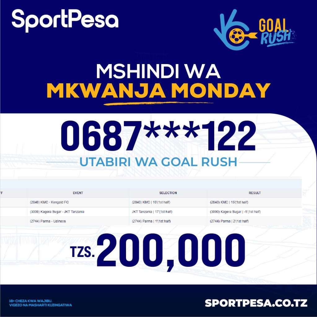 IMG----- - Goal Rush: Mshindi wa Jumatatu