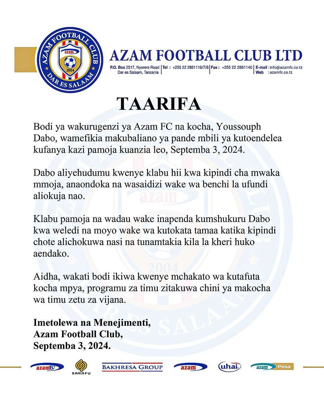 ------------------------------------------------n AZAM