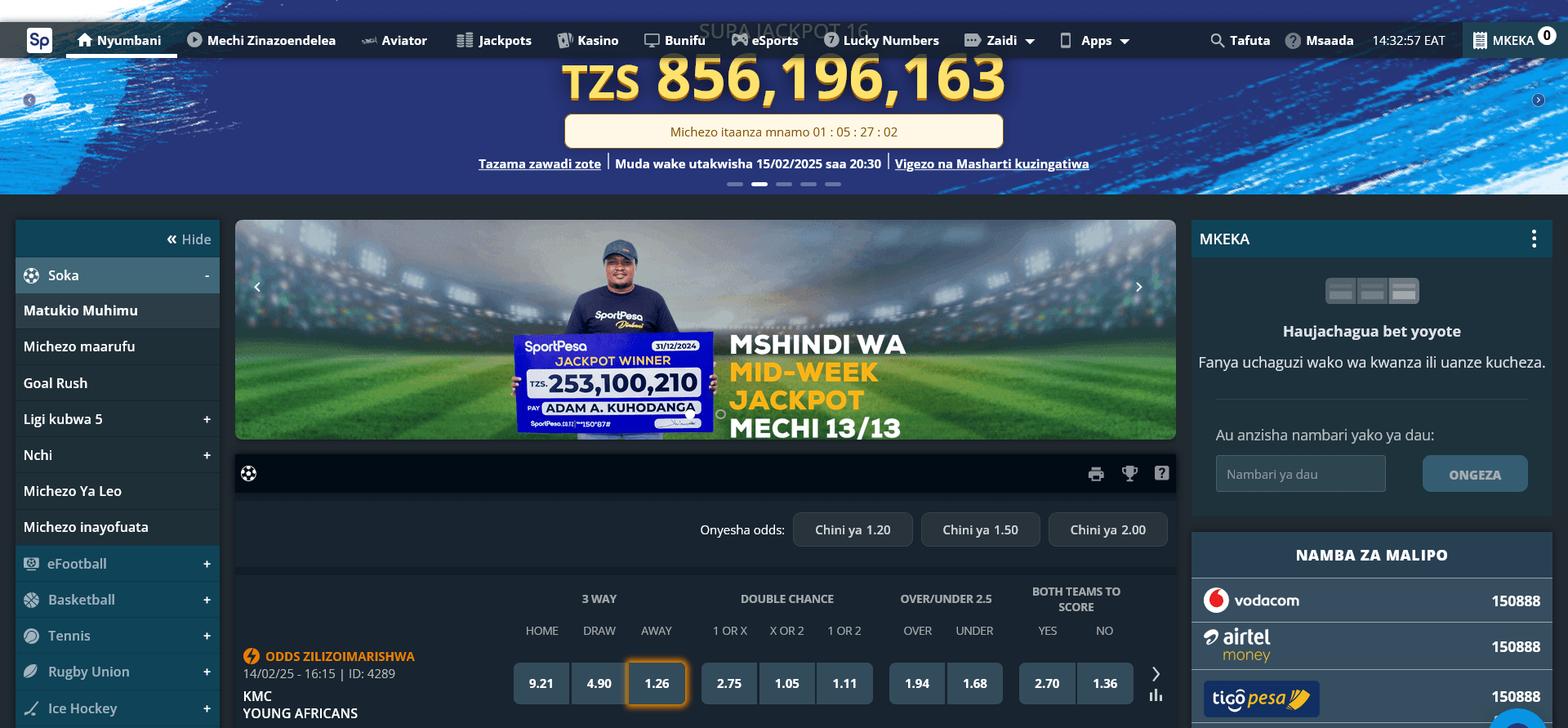 Kubeti Soka Sportpesa TZ