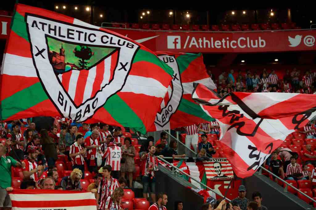 Bilbao Spain - August : Fans Of Athletic Club Bilbao