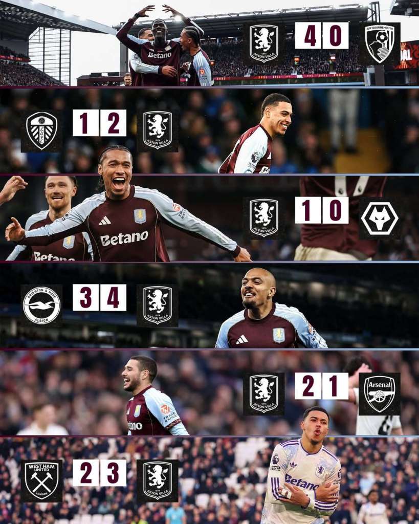 mechi zilizopita za Aston villa