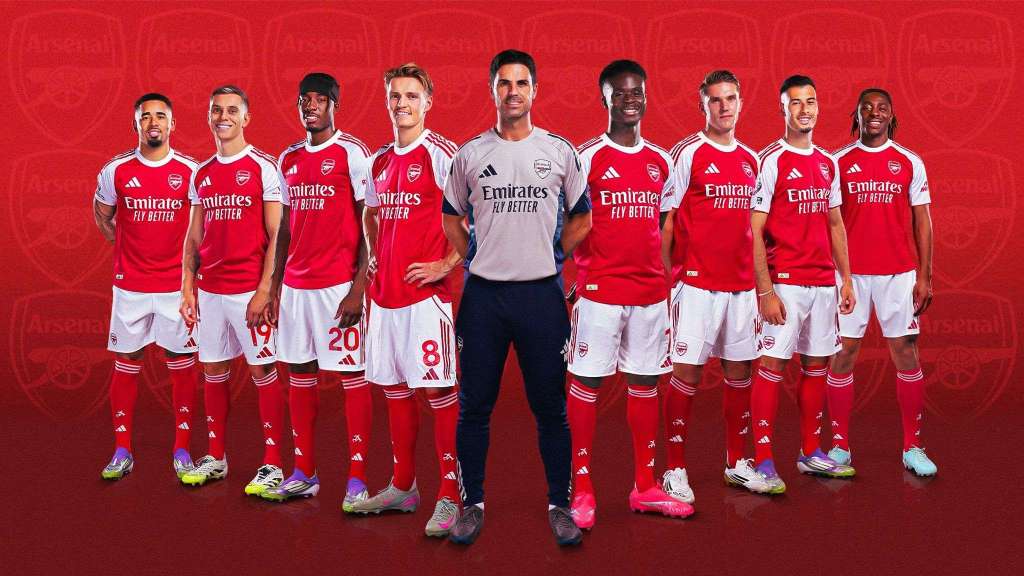 Mike Arteta and his squad