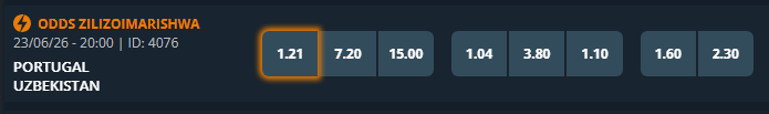 Portugal vs Uzbekstan