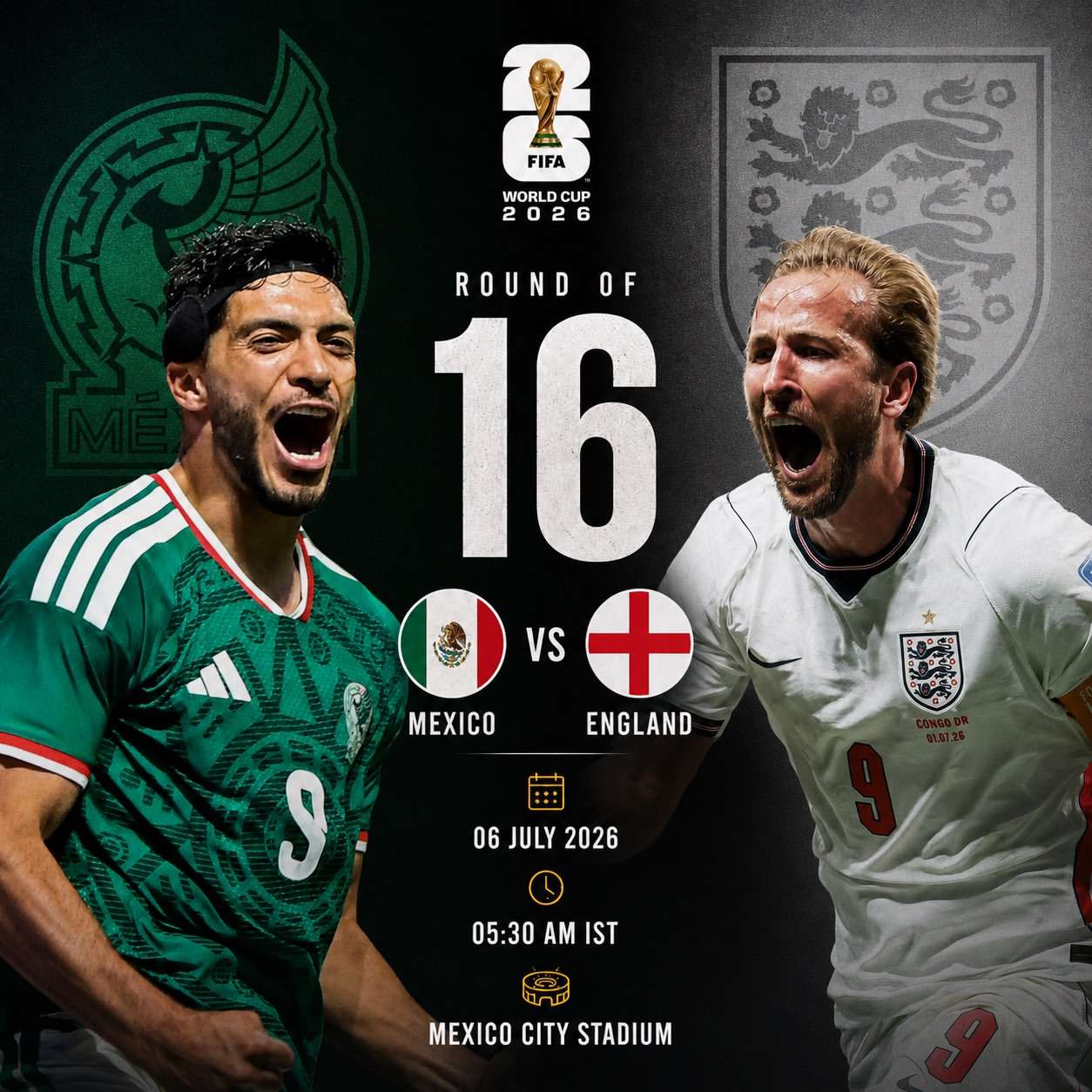 Prediction | Mexico vs England FIFA Kombe la Dunia 2026: Hatua ya 16 bora, Ratiba, Live score, h2h, odds na habari za timu