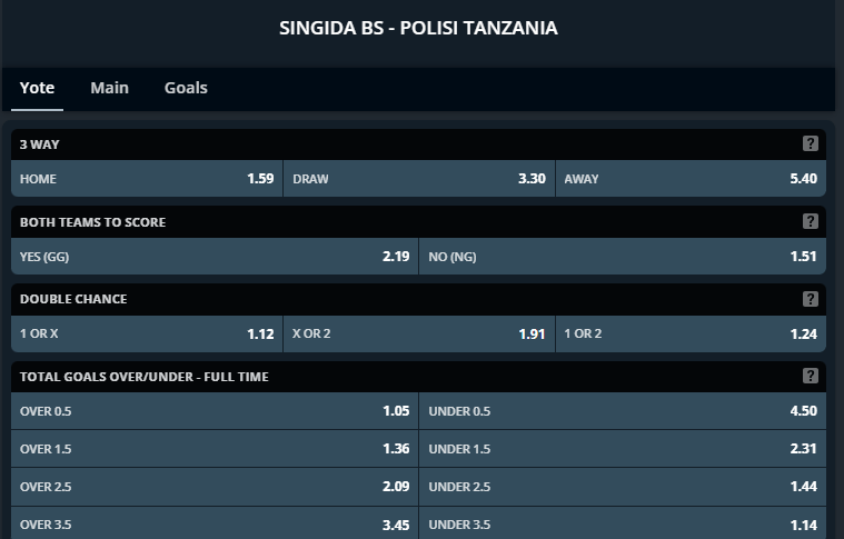 Singida BS vs Polisi Tanzania