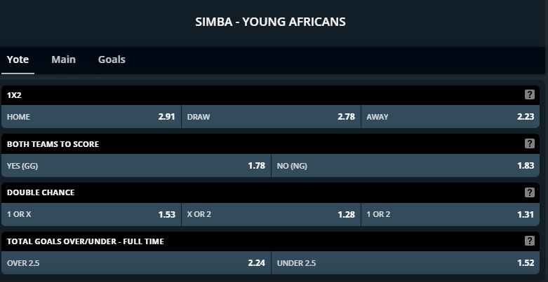Simba SC vs Yanga SC